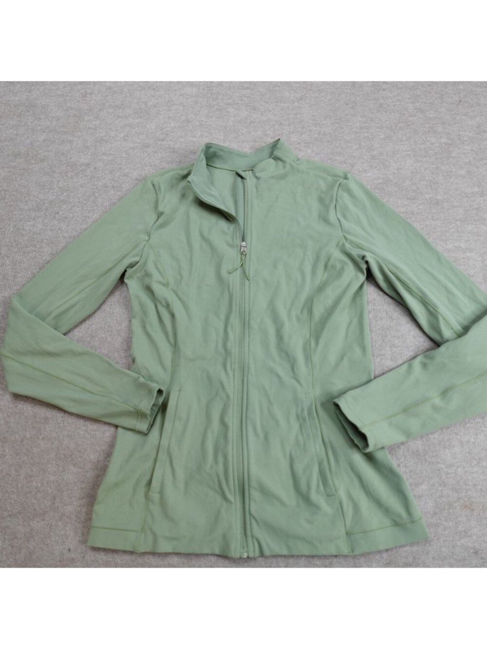 Nike Womens Jacket Small Green Full Zip Yoga DQ6001-386
